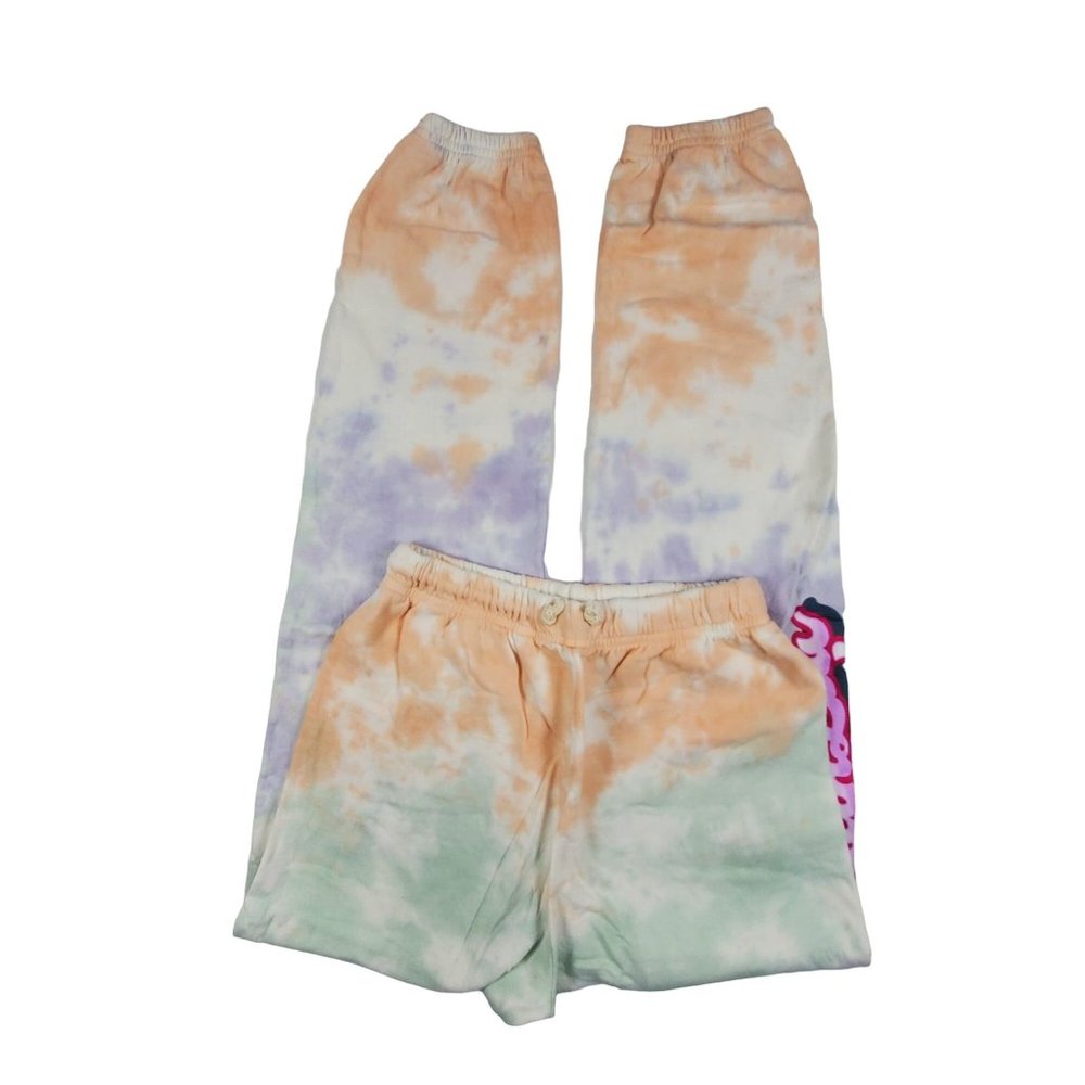 BSR By Samii Ryan Womens Sweat Pants sz S Tie Dye Nah Luv Im Good